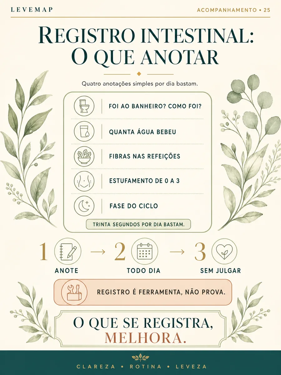 Ficha LEVEMAP 23 — Registro intestinal: o que anotar