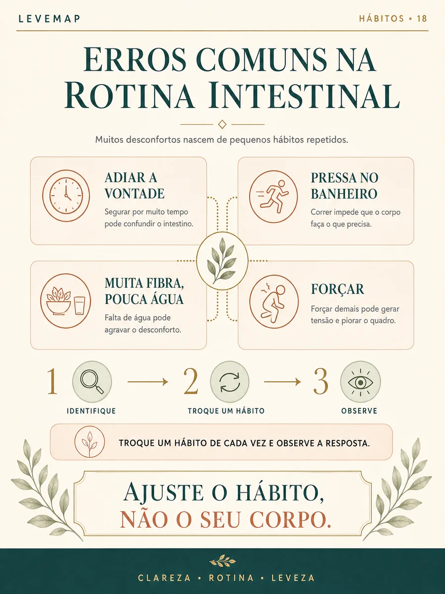 Ficha LEVEMAP 25 — Erros comuns na rotina intestinal