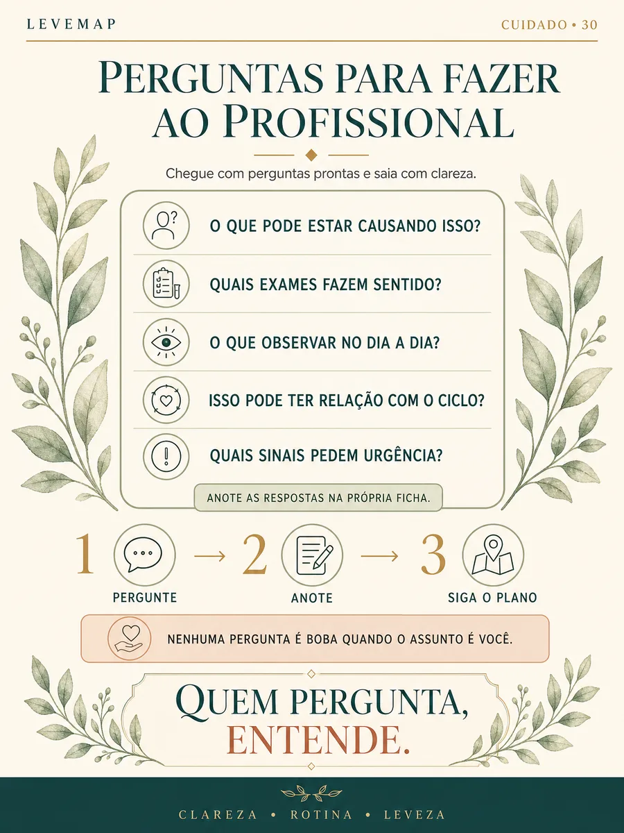 Ficha LEVEMAP 29 — Perguntas para fazer ao profissional
